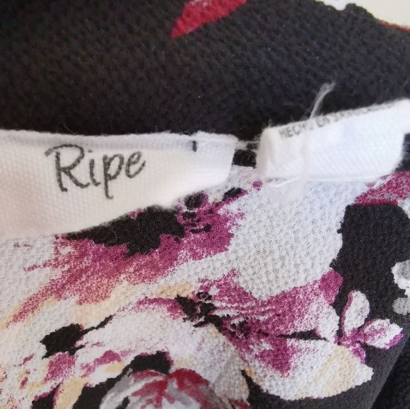 Black Purple Floral Dress Size Small - Picture 6 of 13